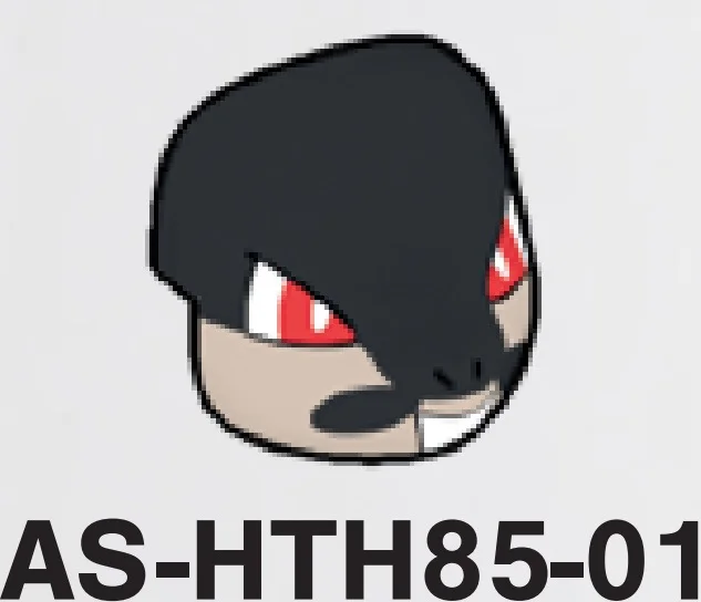 Creature, Pokemon: Alolan Ratata face in Gray, Dark Charcoal
