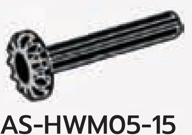 Connector: Axle with gear stop, 4 studs in Black