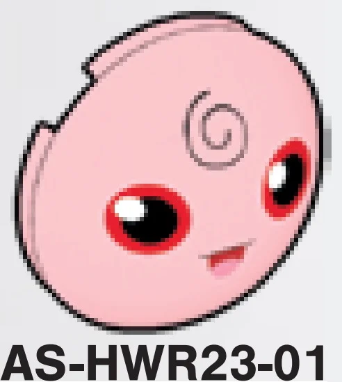Creature, Pokemon: Igglybuff face on Brick 3 x 1 x 3 round dome in Pink, Pale