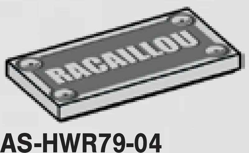 Tile 2 x 4, Racaillou print in Gray, Dull