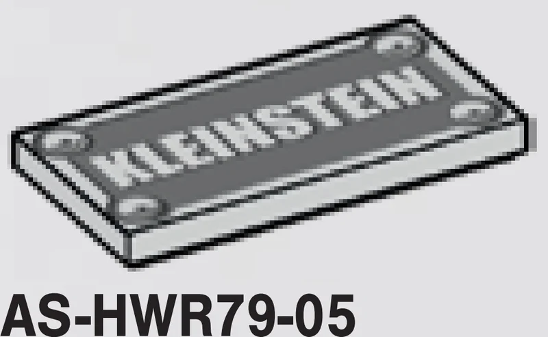 Tile 2 x 4, Kleinstein print in Gray, Dull