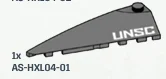 Wedge 2 x 1 x 6 w/ Printed UNSC