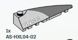 Wedge 2 x 1 x 6 w/ Printed UNSC Half Light Grey / Dark Grey