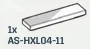 Tile 1 x 4 w/ Printed Half Light Gray