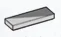 Tile 1 x 3 w/ Printed Half Dark Gray Left