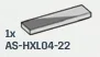 Tile 1 x 4 w/ Printed Half Dark Gray