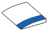 Slope tile 4 x 3 with blue stripe at left side in Multicolored