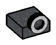 Tile 1 x 1 with one stud on side, ascending with silver edging in Multicolored