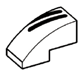 Slope brick 45 1 x 2 curved slope, 2 black lines veering right in Multicolored
