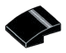 2 x 2 slope curved, 3 silver stripes pattern in Multicolored