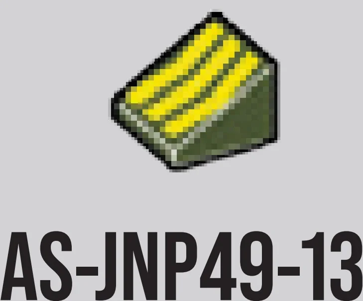 Slope brick 36 1 x 1, yellow arrow print