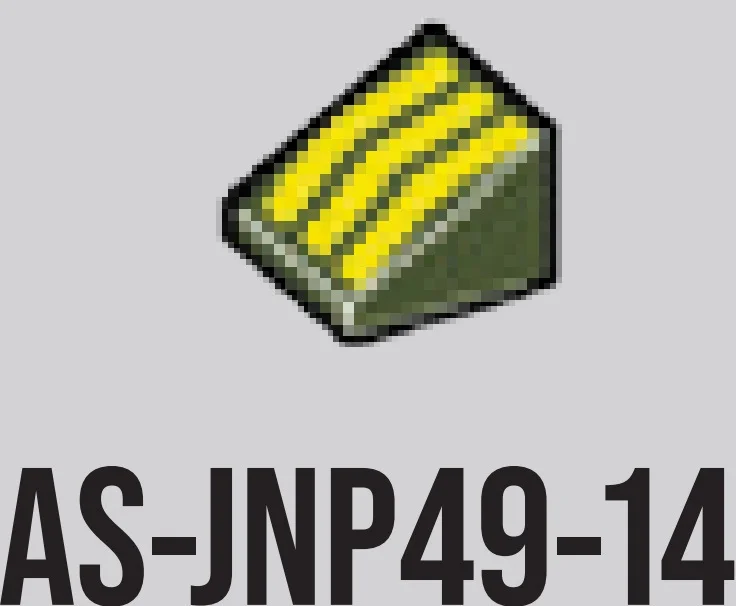 Slope brick 36 1 x 1, yellow arrow print