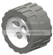Wheel, Medium: treaded with dull chrome rim in Silver (Metallic)