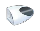 Engine component: exhaust port 3 x 6 with black detail, right in Multicolored