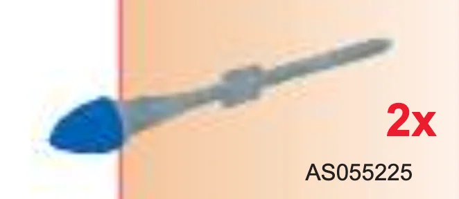 Weapon, Missile: dark gray body, dark blue nosecone in Gray, Dark