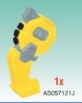 Body part: Power Rangers Ninja Storm Lion Zord, Right Front Leg Yellow w/ Gray & Black Printing