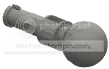 Connector 3L male with ball joint, medium dark gray in Gray, Dim (Metallic)