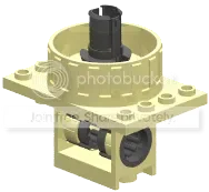 Lock joint, turntable assembly 4 x 6, black axle and sockets