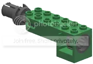 Lock joint, housing 2 x 2 x 6, black axle and sockets