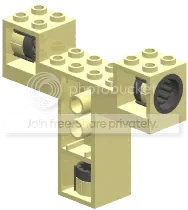 Lock joint, T-Frame 2 x 6 x 7 with black sockets