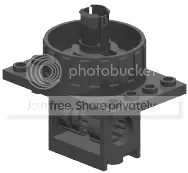 Lock joint, turntable assembly 4 x 6, black axle and sockets