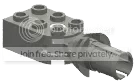 Lock joint 2 x 3 black with dark grey axle in Gray, Dark