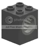 Lock joint 2 x 2 dark grey with black socket in Multicolored