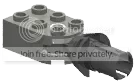 Lock joint 2 x 3 dark grey with black axle in Multicolored