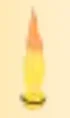 Scenery piece: flame on 1 x 1 base trans yellow & red