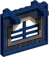 Wall 8 x 5 x 1 with 6 pane window and top braces, snow pattern