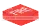 Tile 1 x 1 trans-red with white ''FIRE'' lettering in Multicolored