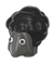 Creature, complete: sheep, black fleece with dark gray face in Multicolored