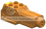 Weapon, Missile: launcher on 2 x 3 base with yellow button in Multicolored
