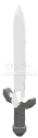 Weapon, Melee: sword, long with dark gray hilt in Gray, Dark (Metallic)