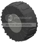 Wheel, Assembled, Large: grey rim with locking wheel cover in Gray, Dark (Metallic)
