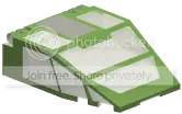 Windscreen 4 x 1.33 x 5 with green detail in Green, Medium (Camo)