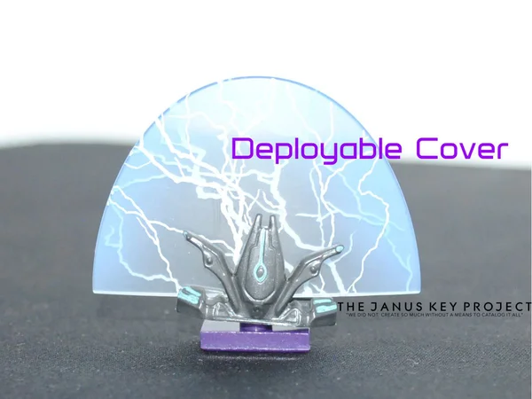 Weapon, Armor: shield, deployable cover projector in Gray, Dark (Metallic)