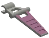 Hinge panel, small slatted vane on clip, purple detail in Gray, Dark (Metallic)