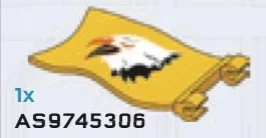 Flag: 1 x 4 x 6 - Yellow w/ Printed UNSC Fireteam Eagle Emblem