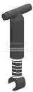 Connector: shock absorber, black with black piston in Multicolored