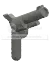 Weapon, Firearm: pistol, six-shooter in Gray