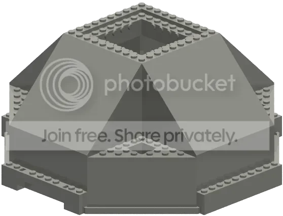 Baseplate 26 x 11 x 26 octagonal dome in Blue, Dark
