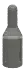 Cylinder 1 x 1 tapered with stem and side grooves in Red (Translucent)