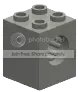 Lock joint 2 x 2 dark gray with dark gray socket in Gray, Dark