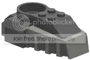 Lock joint, base 4 x 2 x 7 black and dark grey, black socket in Black