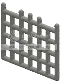 Door 6 x 5 x 1, swinging gate in Black
