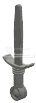 Weapon, Melee: sword, long with round pommel in Black