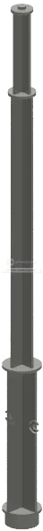 Fixture: mast 2 x 32 x 2 in Black