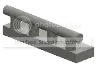 Tile 1 x 4 railing in Gray, Dark (Metallic)