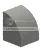 Brick 1 x 1 with half-curved top in Cyan (Translucent)